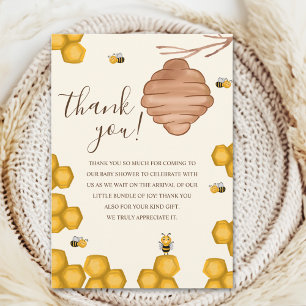 Tarjeta De Agradecimiento Oh Babee Bee Themed Neutral Baby Shower
