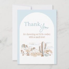 Tarjeta De Agradecimiento Oh Baby Cowboy Flat Thank You Card