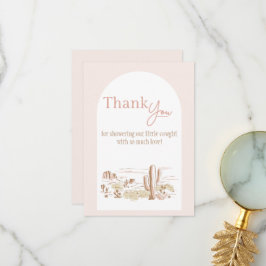 Tarjeta De Agradecimiento Oh Baby Cowgirl Flat Thank You Card