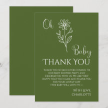 Oh Baby Minimalist Wildflower Baby Shower