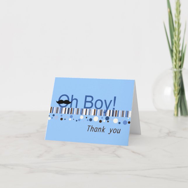 Tarjeta De Agradecimiento Oh Baby Shower le agradece cardar (Anverso)