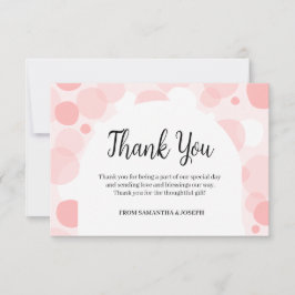 Tarjeta De Agradecimiento Oh bebé arco rosado Chica de puntos de polka