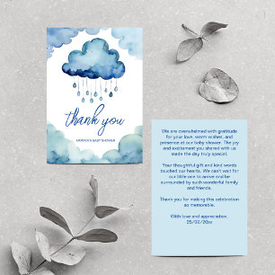 Tarjeta De Agradecimiento Oh bebé nube ducha bebé gracias