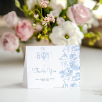 Oh Boy Blue Toile Safari Animal Baby Shower