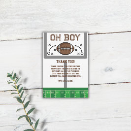 Tarjeta De Agradecimiento Oh Boy Football Baby Shower