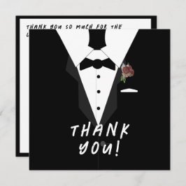 Tarjeta De Agradecimiento ¡Oh, chico! Baby Shower de Tuxedo