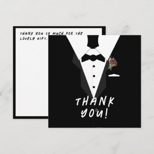 Tarjeta De Agradecimiento ¡Oh, chico! Baby Shower de Tuxedo