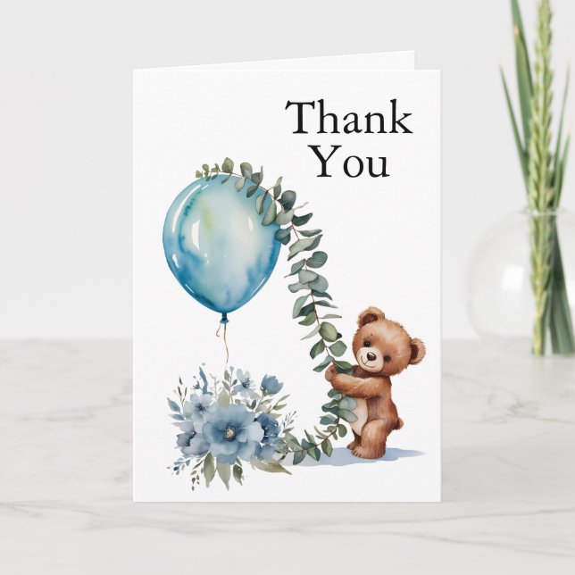 Tarjeta De Agradecimiento ¡Oh, chico! Podemos Darles Las Gracias" Teddy Bear (Anverso)