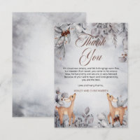 Oh Deer Rustic Winter Floral Twins Baby Shower