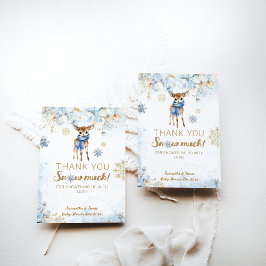 Tarjeta De Agradecimiento Oh Deer Winter Baby Shower