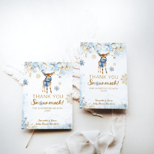 Tarjeta De Agradecimiento Oh Deer Winter Baby Shower