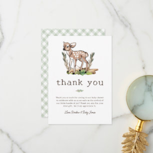 Tarjeta De Agradecimiento Oh Deer Woodland Deer Baby Shower