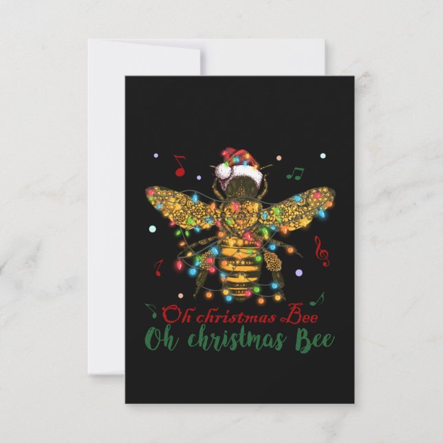 Tarjeta De Agradecimiento Oh Navidades Bee| Oh Navidades Bee (Anverso)