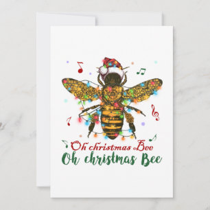 Tarjeta De Agradecimiento Oh Regalos de Navidad Abeja