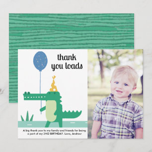 Tarjeta De Agradecimiento Oh Snap Caimán Lindo Cumpleaños de Niños