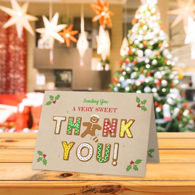 Tarjeta De Agradecimiento ¡Oh Snap! Gingerbread Cookie Baby Shower (Subido por el creador)