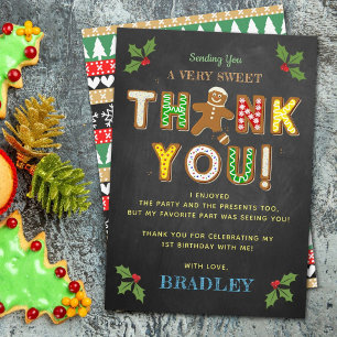 Tarjeta De Agradecimiento ¡Oh Snap! Gingerbread Cookie Cualquier Cumpleaños 