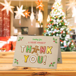 Tarjeta De Agradecimiento ¡Oh Snap! Gingerbread Cookie Cualquier Edad Foto D