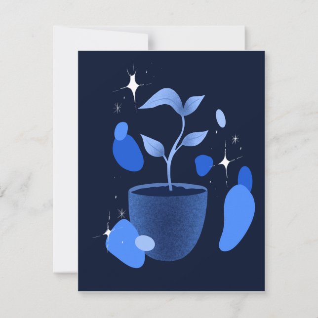 Tarjeta De Agradecimiento Oh tan azul (Anverso)