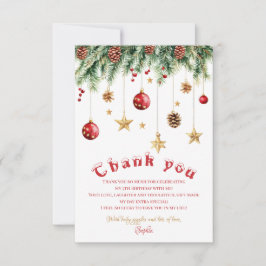 Tarjeta De Agradecimiento Oh What Fun Christmas Birthday Invitation