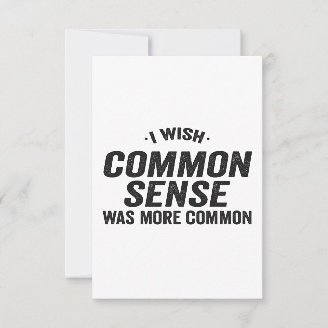 Tarjeta De Agradecimiento Ojalá El Sentido Común Fuera Un Regalo Gracioso Má (Anverso)