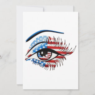 Tarjeta De Agradecimiento Ojo de la bandera estadounidense, Clipart de subli