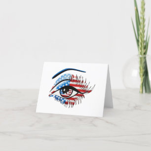 Tarjeta De Agradecimiento Ojo de la bandera estadounidense, Clipart de subli