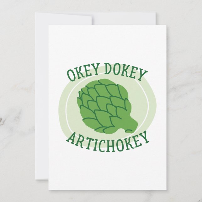 Tarjeta De Agradecimiento Okey Dokey Artichokey (Anverso)