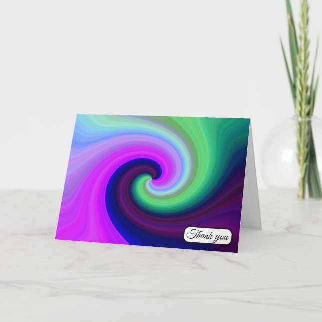 Tarjeta De Agradecimiento Ola de Aurora (Anverso)