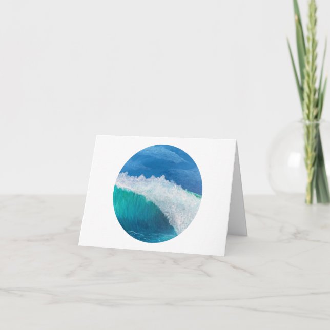 Tarjeta De Agradecimiento Ola Tropical (Anverso)