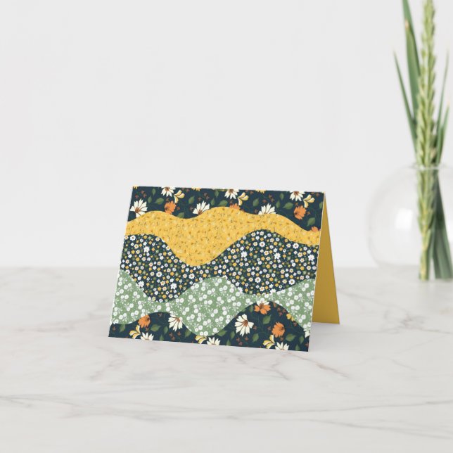 Tarjeta De Agradecimiento Olas de pradera (Anverso)