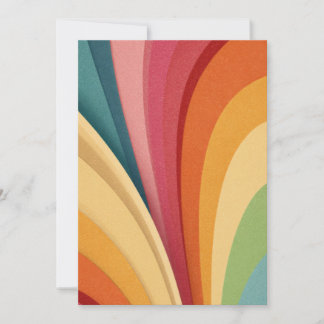 Tarjeta De Agradecimiento Olas y formas coloridas en diseño