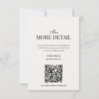 Tarjeta De Agradecimiento Old Money Black & White | Details Qr Code Encore