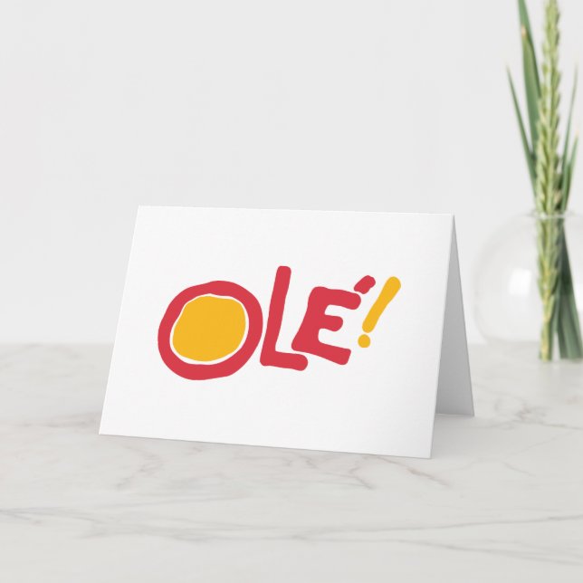 Tarjeta De Agradecimiento ¡Ole! (Anverso)
