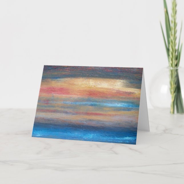 Tarjeta De Agradecimiento Ondas después de la puesta del sol secular (Anverso)