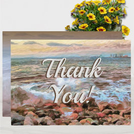 Tarjeta De Agradecimiento Ondas rocosas Gracias 0742