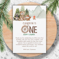 One Happy Camper Bear Wonderland 1er cumpleaños