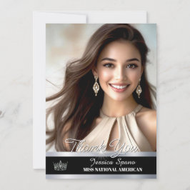 Tarjeta de agradecimiento Onyx Shine para titulare