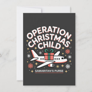 Tarjeta De Agradecimiento Operación Niño de Navidad Bolsa del Samaritano