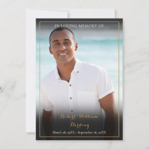 Tarjeta De Agradecimiento Oración conmemorativa fúnebre fotográfica
