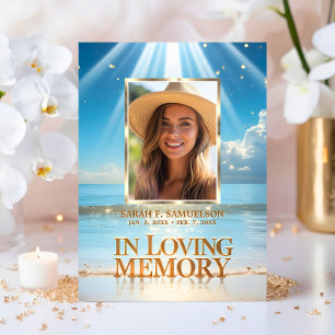 Tarjeta De Agradecimiento Oración de servicios de misa funeraria Gracias Pla