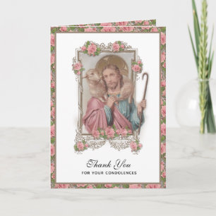 Tarjeta De Agradecimiento Oración de simpatía religiosa funeral Jesús Gracia