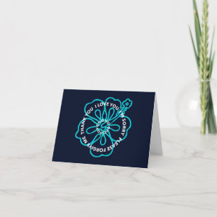 Tarjeta De Agradecimiento Oración Ho'oponopono TE AMO LO SIENTO PERDÓNAME 