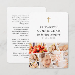 Tarjeta De Agradecimiento Oración Memorial Moderna Simple 9 Fotos