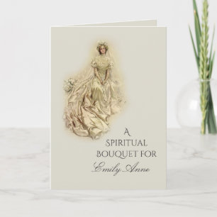 Tarjeta De Agradecimiento Oraciones del ramo espiritual para la ducha de la 