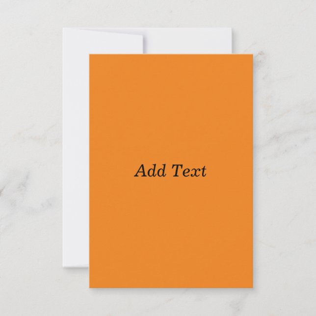 Tarjeta De Agradecimiento Orange Create Your Own Add Text Custom (Anverso)