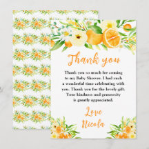 Oranges Citrus Baby Shower