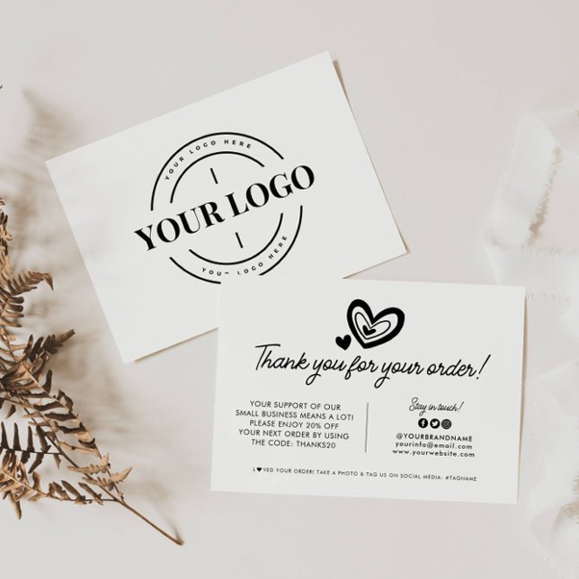 Tarjeta De Agradecimiento Orden de paquete de empresa de negocios con logoti (Subido por el creador)