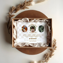 Tarjeta De Agradecimiento Orden de patrones controlados de Boho Gracias tarj