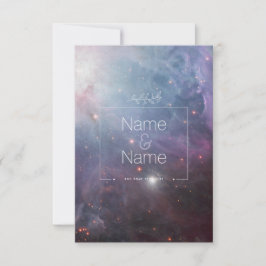 Tarjeta De Agradecimiento Orgánico te casarás conmigo orion nebula EDITABLE